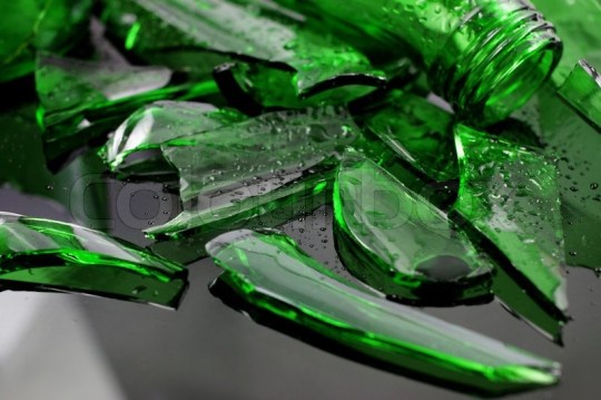 broken green bottle