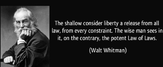 quote-the-shallow-consider-liberty-a-release-from-all-law-from-every-constraint-the-wise-man-sees-in-walt-whitman-197609