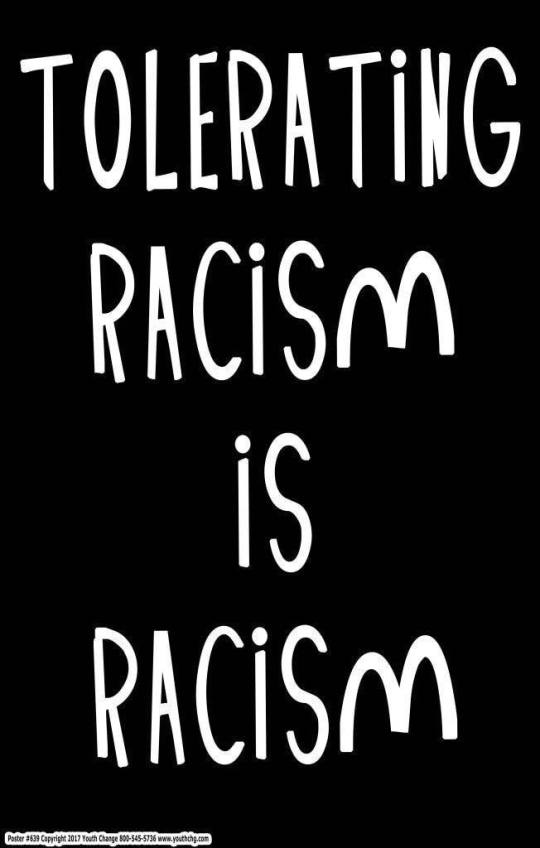 tolerating racism